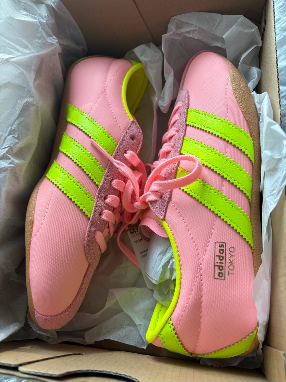 adidas Tokyo Women's Pink & Neon Green Trainers
